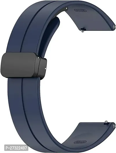 Smart Watch Strap With Metal Magnetic Lock Clasp,Suitable For All 20Mm Watches 20 Mm Silicone Watch Strap Blue-thumb0