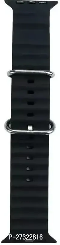 Belt, Strap For Watch Ultra 49 Mm, 45 Mm, 44 Mm, 42 Mm 43 Mm Silicone Watch Strap Black