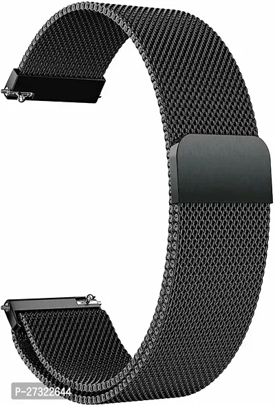 Magnetic Chain Compatible For Amazfitgts2/Mini/Bip/Bipu/Pro/Lite,Galaxy Active2. 22 Mm Metal Watch Strap Black-thumb0