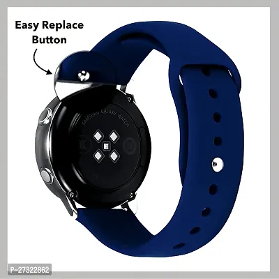 Tich Button 20 Mm Silicone Watch Strap Navy Blue-thumb2