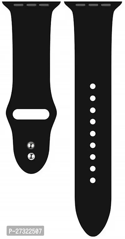 Soft Band For Watch 38Mm,40Mm,41Mm,44Mm,45Mm,46Mm 42 Mm Silicone 44 Mm Silicone Watch Strap Black-thumb0