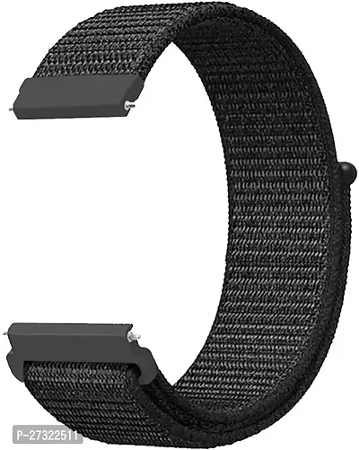 22Mm Nylon Sport Loop Wrist Band Straps Comaptible With Amazfit 22 Mm Silicone Watch Strap Black-thumb0