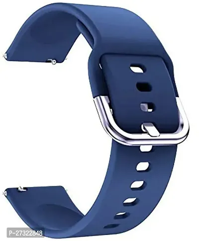 19Mm Silicone Strap For Noise Colorfit Pro 2, Boat Storm Sports Band 19 Mm Silicone Watch Strap Dark Blue-thumb0