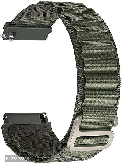 Alpine Loop Watch Strap For 22 Mm Fabric Watch Strap Dark Green-thumb0