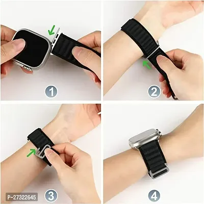 Alpine Loop Straps Compatible With Watch 49Mm 45Mm 44Mm 42Mm Only Straps 49 Mm Fabric Watch Strap Black-thumb5