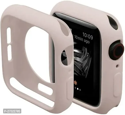 Soft Silicone Case Cover With Strap Iwatch Series7/6/5/4/3/2/1/Se 42/44/45Mm 44 Mm Silicone Watch Strap Peach-thumb3