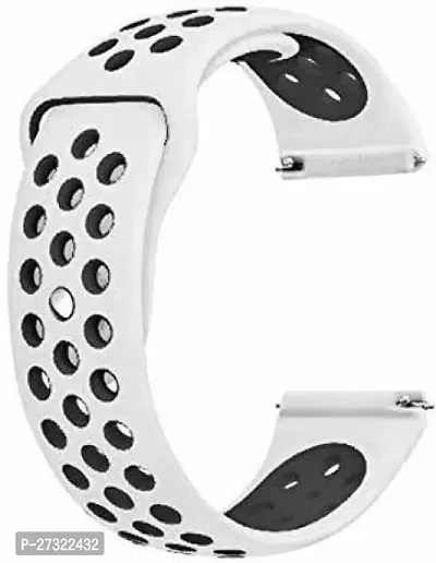 20 Mm Black And White Strap Universal For All_004 20 Mm Silicone Watch Strap Black-thumb0