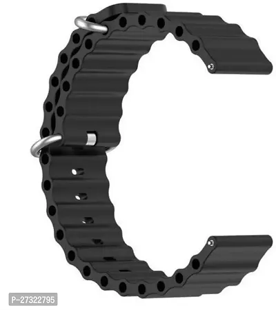 Watch Strap/Band 22Mm Silicon Black 22 Mm Silicone Watch Strap Black-thumb2