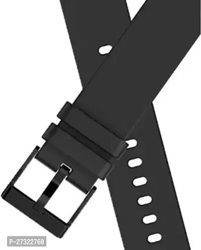 Silicone Strap All Smartwatch And Analog Wristwatchcompatible Watch In Picture 22 Mm Silicone Watch Strap Grey, Black, Blue-thumb3