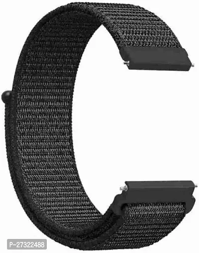 22 Mm Nylon Black Strap Universal For All 22 Mm Watches_13 22 Mm Fabric Watch Strap Black-thumb0