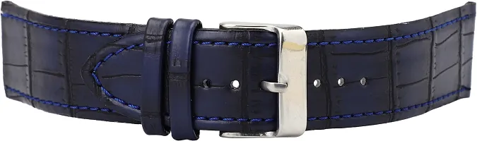 H28Clb09 Univarsal Vegan Leather22 Mm 22 Mm Synthetic Leather Watch Strap Blue-thumb3