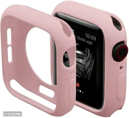 Soft Silicone Case Cover With Strap Iwatch Series7/6/5/4/3/2/1/Se 42/44/45Mm 44 Mm Silicone Watch Strap Pink-thumb3