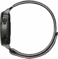 Nylon Black Belt 22Mm Compatible With Noise Noisefit Active Sports Band 22 Mm Fabric Watch Strap Black-thumb2