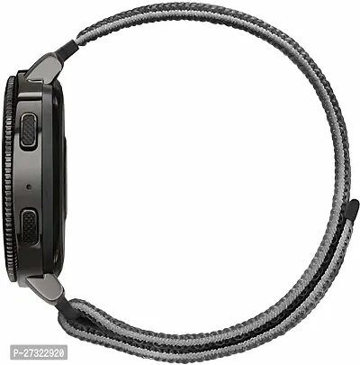 Nylon Black Belt 22Mm Compatible With Noise Noisefit Active Sports Band 22 Mm Fabric Watch Strap Black-thumb3