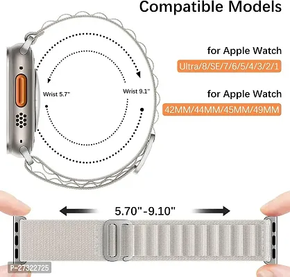 Alpine Loop Band For Watch Strap 49Mm 45Mm 44Mm 42Mm, For Iwatch Band 44 Mm Silicone Watch Strap White-thumb2