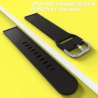 19Mm Silicone Strap For Noise Colorfit Pro 2, Boat Storm Sports Band 19 Mm Silicone Watch Strap Black-thumb1