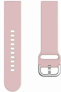 20 Mm Pink Steel Buckle Smart Watch Strap 20 Mm Silicone Watch Strap Pink-thumb1