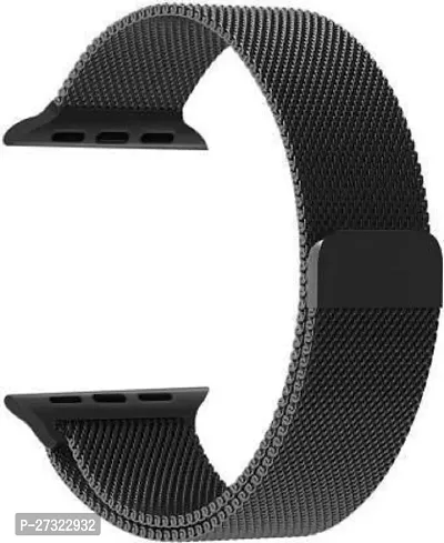 Magnetic Lock Milanese Strap Band For Iwatch Series 1/2/3/4/5/6 And Se 44Mm/Mm 44 Mm Stainless Steel Watch Strap Black-thumb0