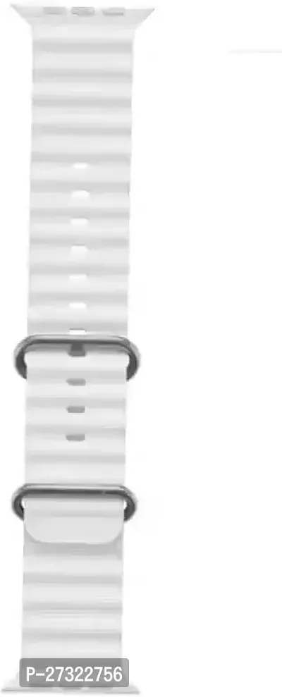 Ocean Loop Band For Watch Strap 49Mm 45Mm 44Mm 42Mm, For Iwatch Band 44 Mm Silicone Watch Strap White-thumb2