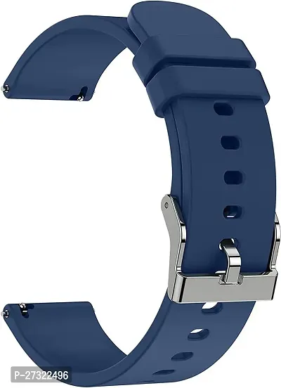 Silicone Strap Compatible With Boult Drift Smart Watch 20 Mm Silicone Watch Strap Blue-thumb0