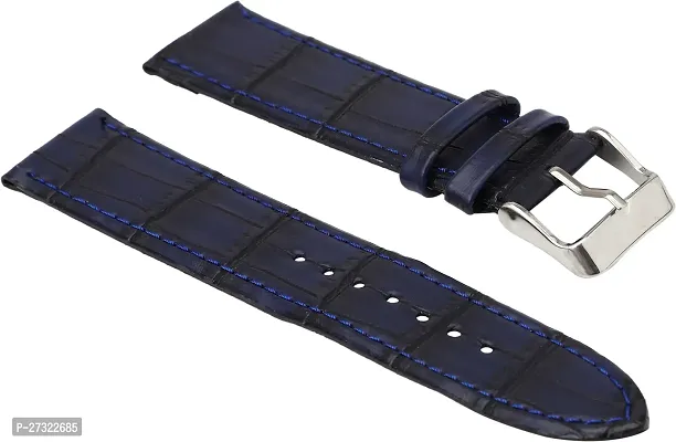 H28Clb09 Univarsal Vegan Leather22 Mm 22 Mm Synthetic Leather Watch Strap Blue-thumb3