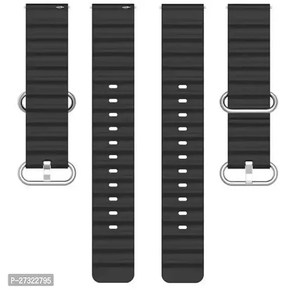 Watch Strap/Band 22Mm Silicon Black 22 Mm Silicone Watch Strap Black-thumb3