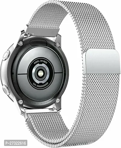 Magnetic Chain Compatible For Amazfitgts2/Mini/Bip/Bipu/Pro/Lite,Galaxy Active2. 20 Mm Metal Watch Strap Silver-thumb3