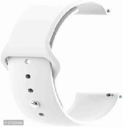 20 Mm Button Watch Strap Compatible With All 20 Mm Watches 20 Mm Silicone Watch Strap White-thumb0