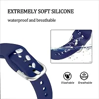 19Mm Silicone Strap For Noise Colorfit Pro 2, Boat Storm Sports Band 19 Mm Silicone Watch Strap Dark Blue-thumb1