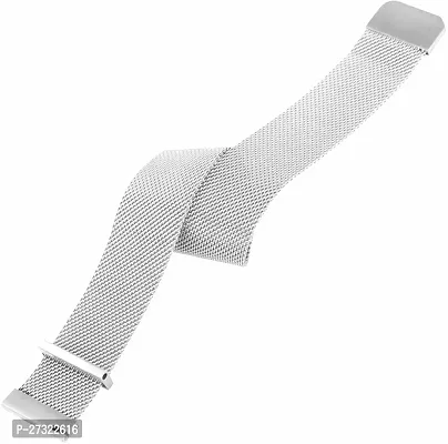 Magnetic Chain Compatible For Amazfitgts2/Mini/Bip/Bipu/Pro/Lite,Galaxy Active2. 20 Mm Metal Watch Strap Silver-thumb2