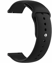 Silicone Belt 22Mm Compatible With Noise Noisefit Active Smartwatch Sports Band 22 Mm Silicone Watch Strap Black-thumb1