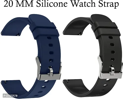 Strap Compatible With Amazfitgts2Mini/Bip/Pro/Lite/Gts/2/2E,Bips,Galaxy Active2 20 Mm Silicone Watch Strap Navy Blue