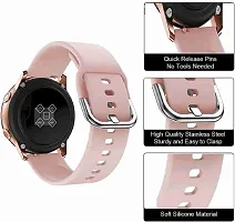 20 Mm Pink Steel Buckle Smart Watch Strap 20 Mm Silicone Watch Strap Pink-thumb2