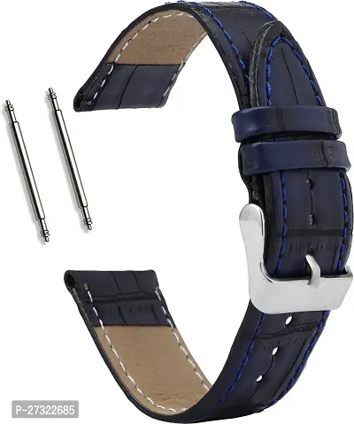 H28Clb09 Univarsal Vegan Leather22 Mm 22 Mm Synthetic Leather Watch Strap Blue-thumb2