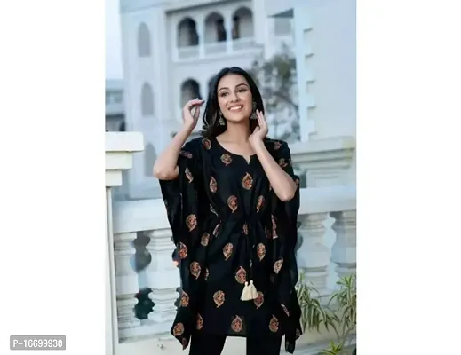 Fabulous Rayon Printed Kaftan Kurta For Women