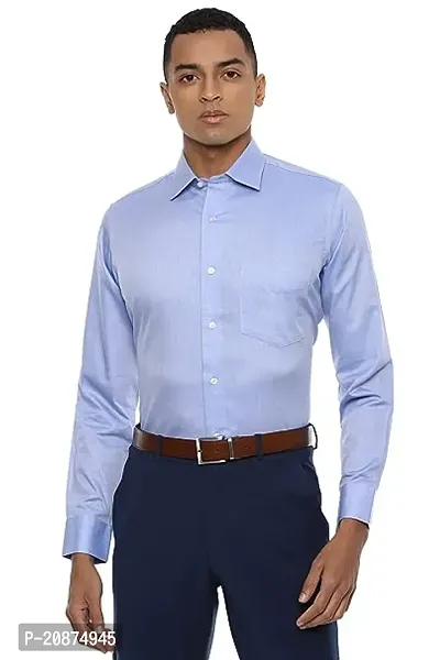 Reliable Blue Cotton Solid Long Sleeves Casual Shirts For Men