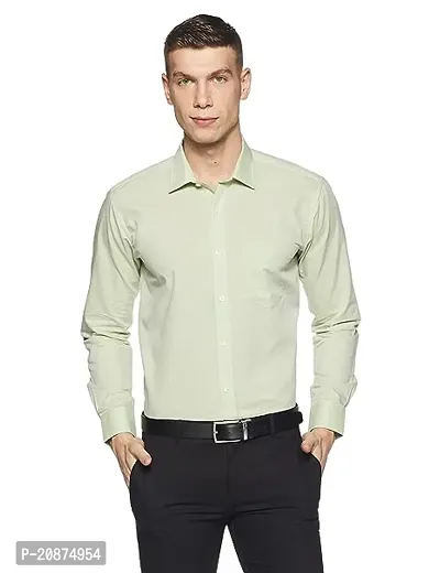 Reliable Lime Green Cotton Solid Long Sleeves Casual Shirts For Men