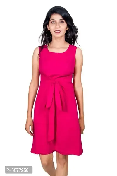 Trendy Crepe Wrap Around Dress for Women-thumb0