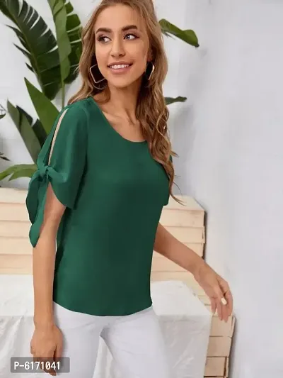 Solid Knot Sleeves Top