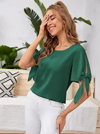 Solid Knot Sleeves Top-thumb3