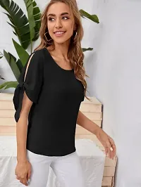 Solid Knot Sleeves Top-thumb3