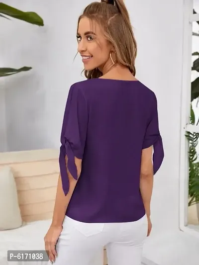 Solid Knot Sleeves Top-thumb2