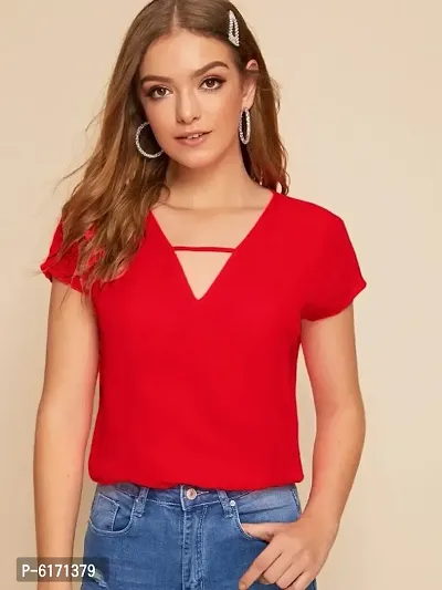 Solid Peekaboo Top