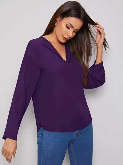 Loose fit V-Collar Neck top