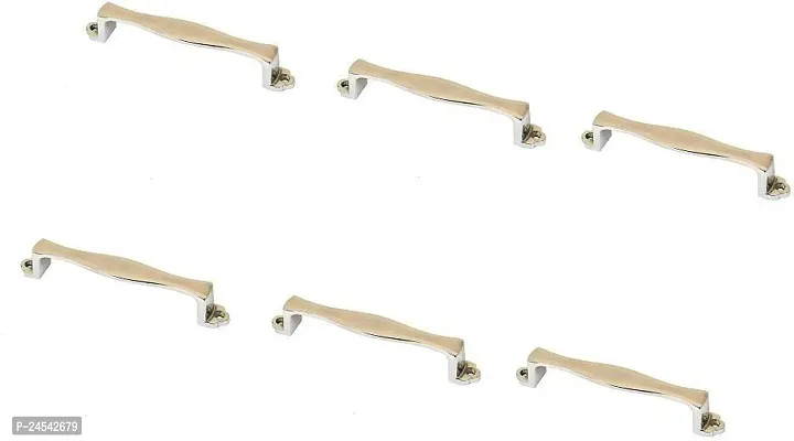 Brass Door Handle (Steel Pack Of 6)