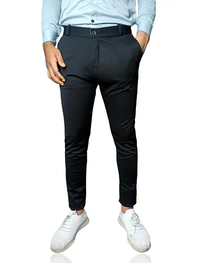 Best Selling Polyester Blend Casual Trousers 