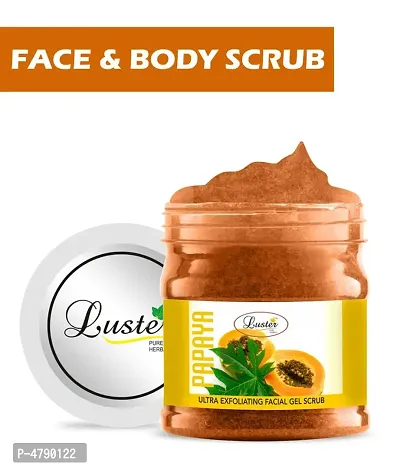 Luster Papaya Exfoliating Gel Facial Scrub (Paraben  Sulfate Free)-500 ml
