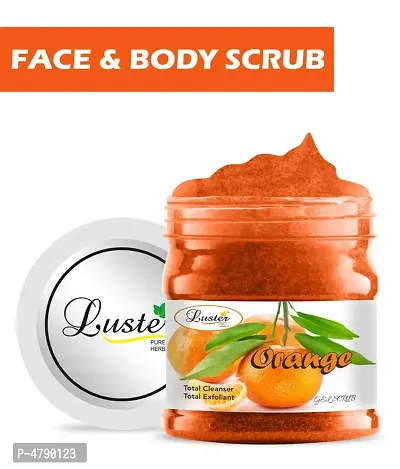 Luster Orange Face  Body Gel Scrub (Paraben  Sulfate Free)-500 ml