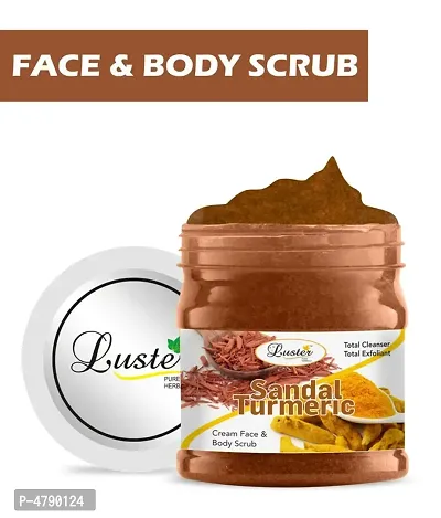 Luster Sandal  Turmeric Face  Body Gel Scrub (Paraben  Sulfate Free)-500 ml