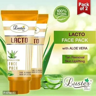 Luster Lacto Tan Removal Face Pack (Paraben & Sulfate Free) Pack of 2-60ml each-thumb0